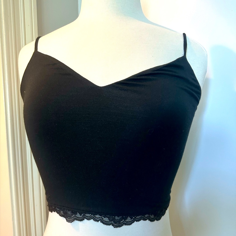Victoria Secret NWT black bralette/lace cami size Small